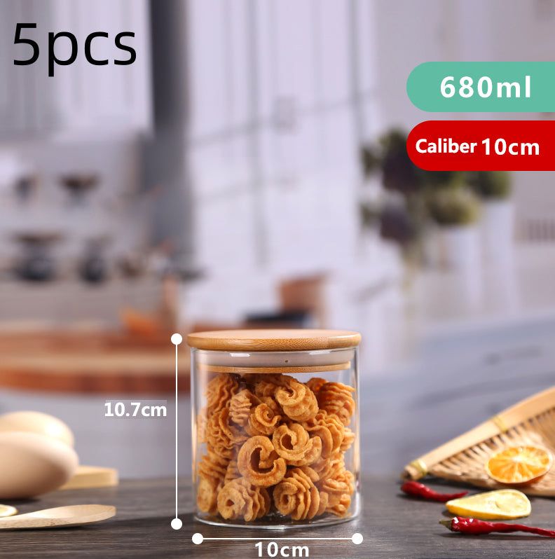 High Borosilicate Glass Sealed Jar Transparent Household