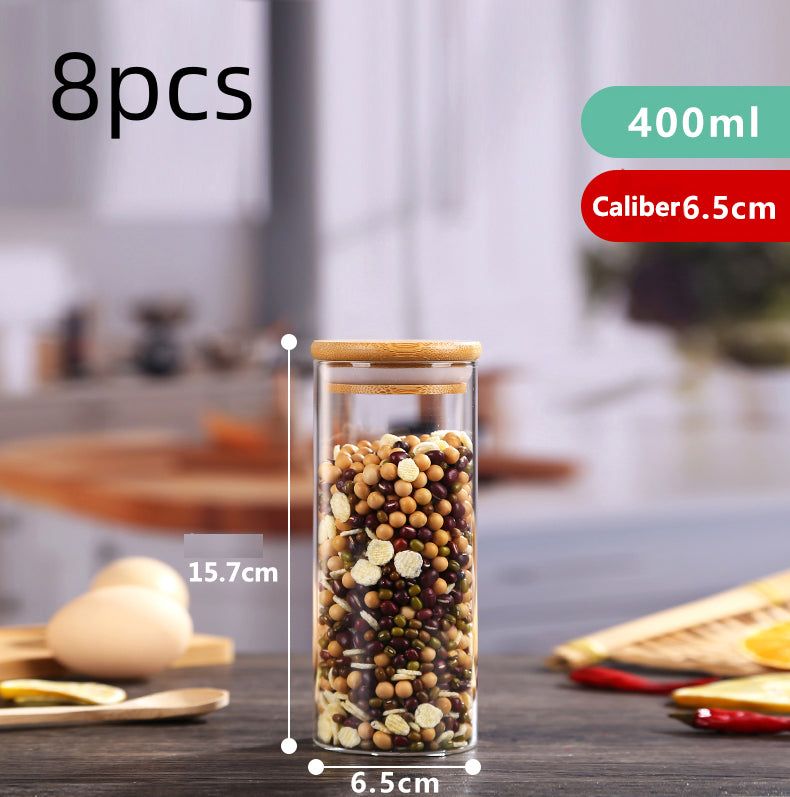 High Borosilicate Glass Sealed Jar Transparent Household
