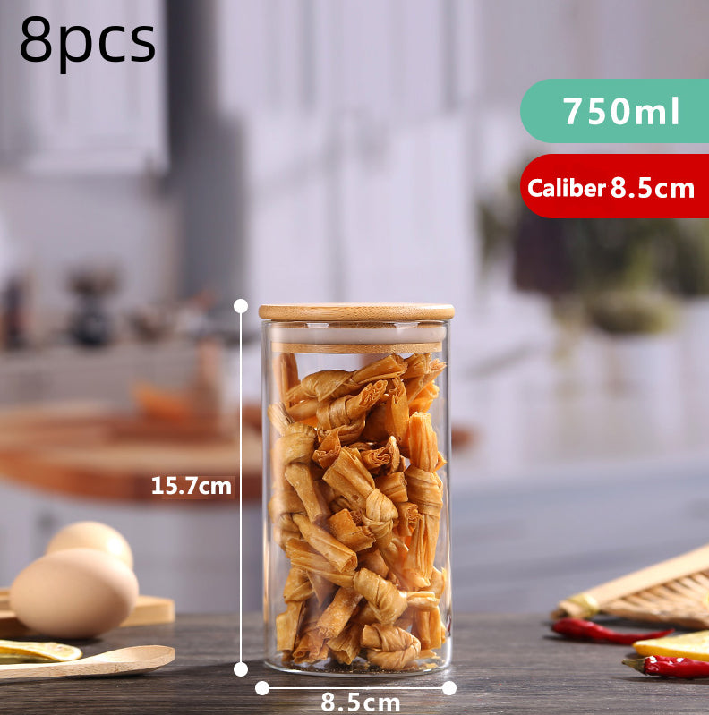 High Borosilicate Glass Sealed Jar Transparent Household