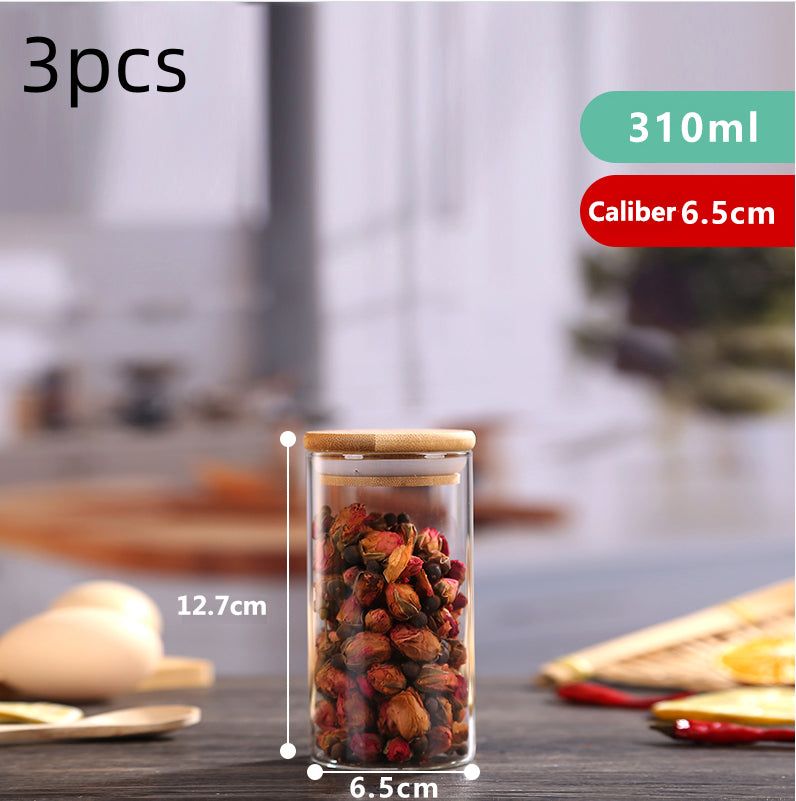 High Borosilicate Glass Sealed Jar Transparent Household