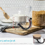 4 In 1 Adjustable Measuring Cup Multi-Functional Measuring Cup With Scraper-Style Seal Base Measurings Cube Cups For Cooking