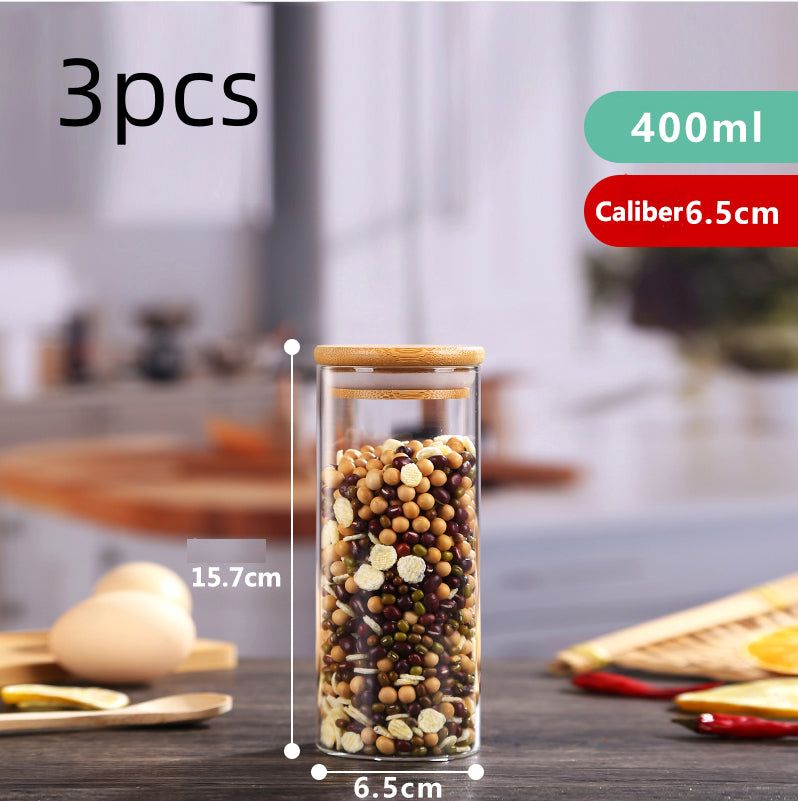 High Borosilicate Glass Sealed Jar Transparent Household