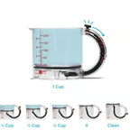 4 In 1 Adjustable Measuring Cup Multi-Functional Measuring Cup With Scraper-Style Seal Base Measurings Cube Cups For Cooking