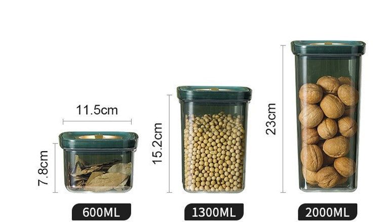 Light Luxury Moisture-proof Sealed Canister With Rotary Lid For Food Grade