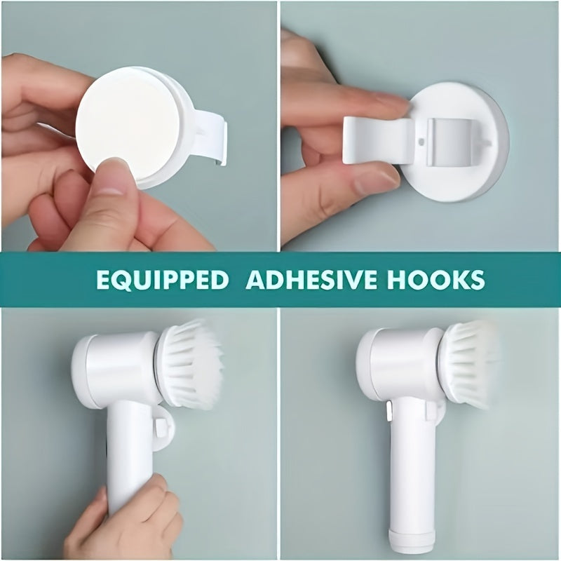 Handheld Power Brush 360° Rotary Cleaning for Kitchen & Bathroom USB Rechargeable